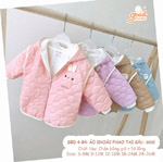 GBD4-84 áo khoác phao tai gấu goodmama chất liệu chần bông gió và nỉ lông