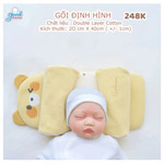 Gối định hình đầu cho bé sơ sinh Goodmama chất liệu double layer cotton