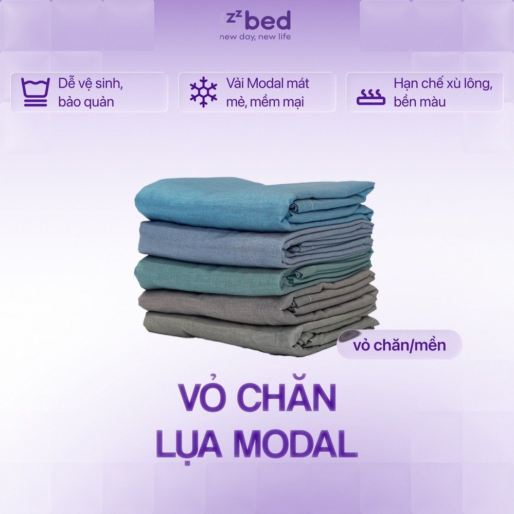 Vỏ chăn mền lụa Modal Zzbed