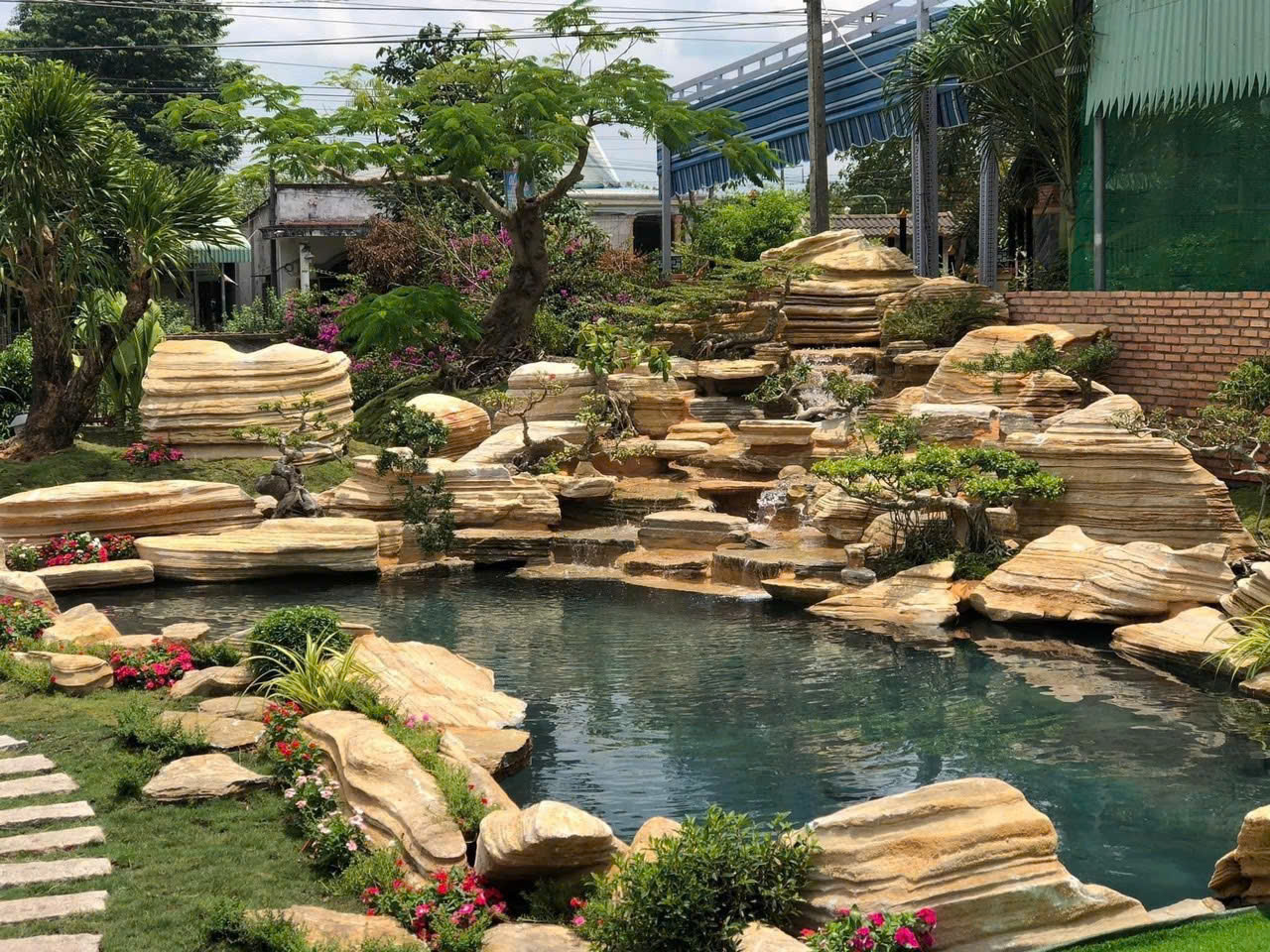 Thi công hồ cá Koi