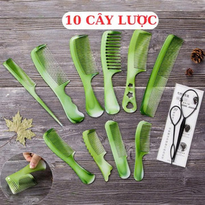 Set 10 lược chải tóc răng thưa