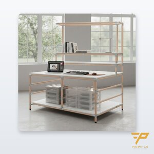 Bàn thao tác ống thép bọc nhựa